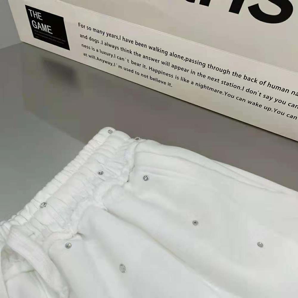 Miu Miu Women Embroidered Cotton Shorts with Embroidered Logo-White - image 9