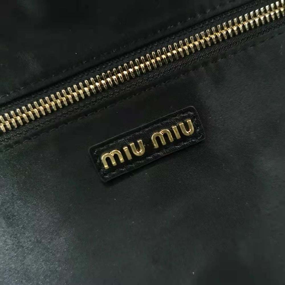 Miu Miu Women Leather Top-Handle Bag-Black - image 9