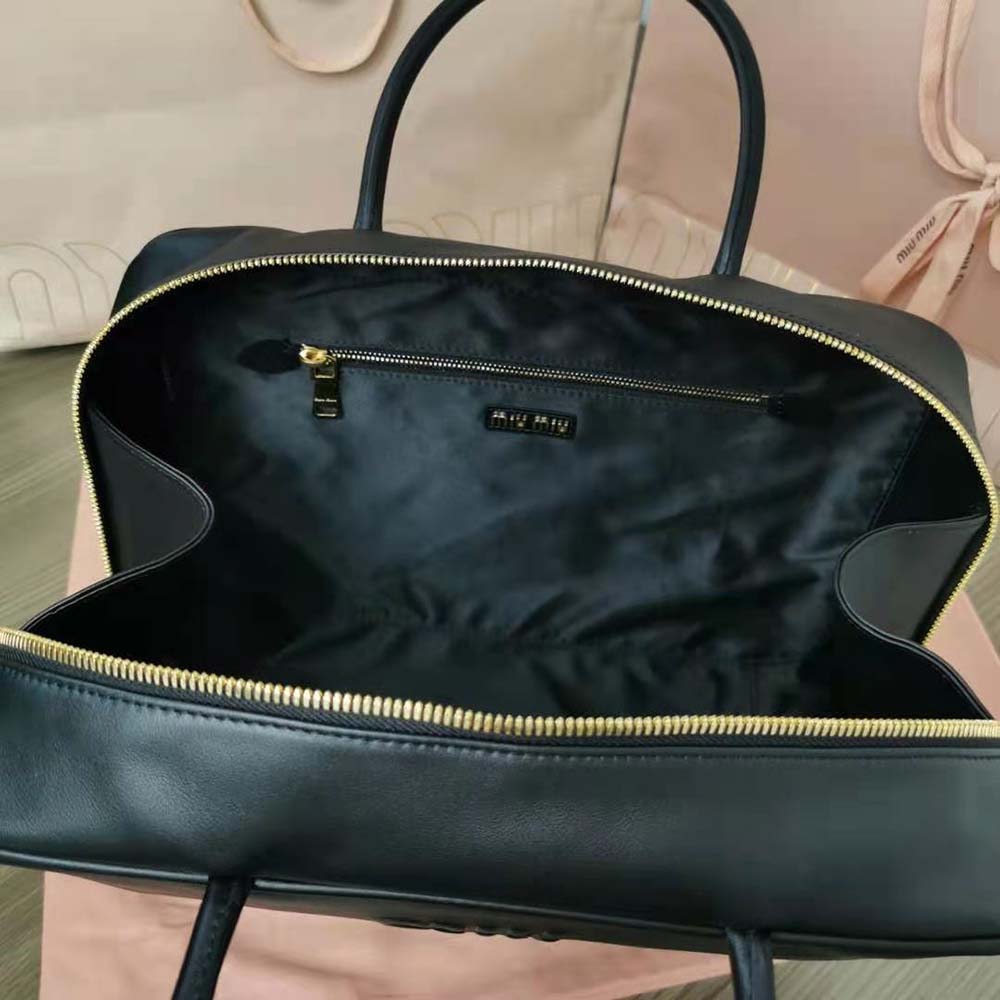 Miu Miu Women Leather Top-Handle Bag-Black - image 6