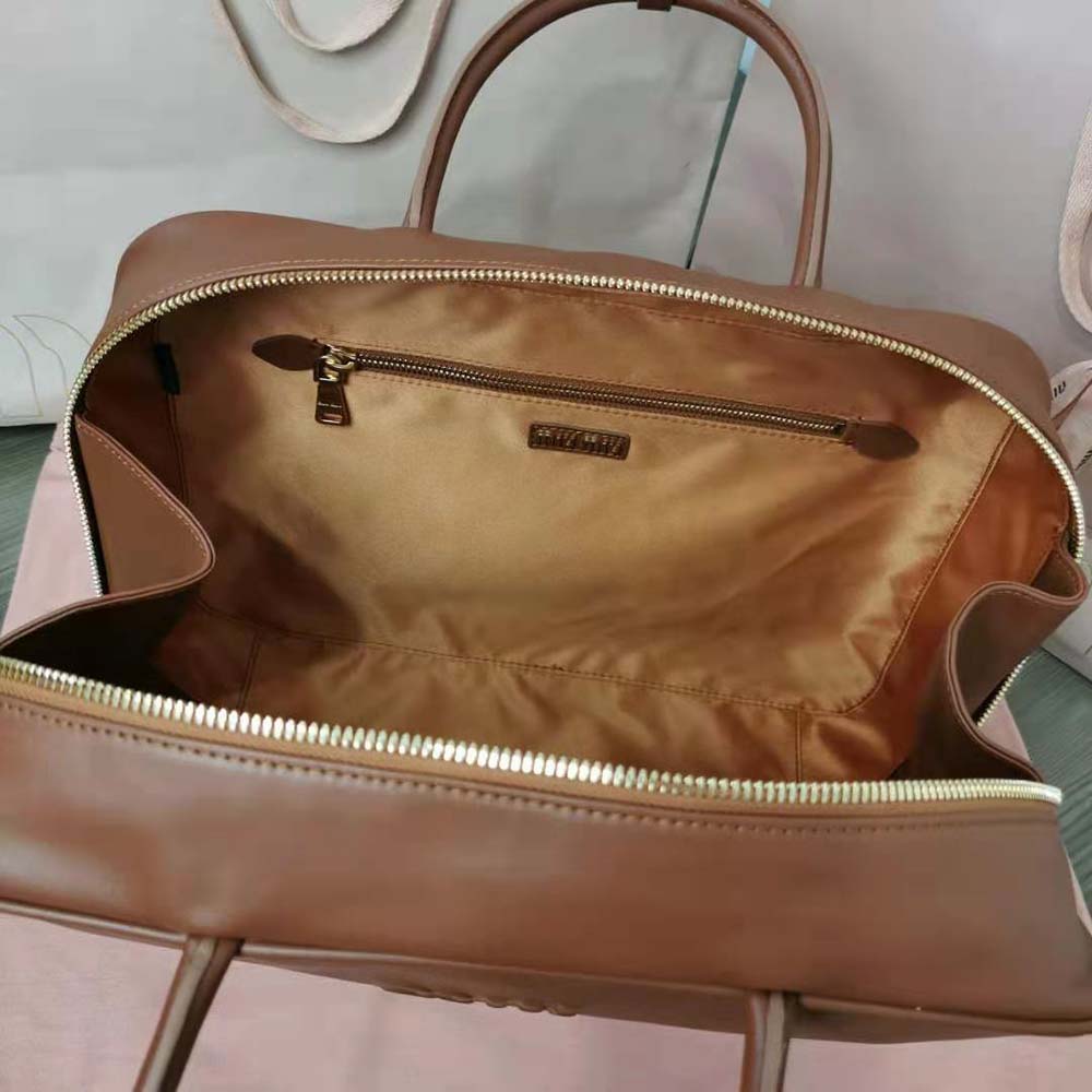 Miu Miu Women Leather Top-Handle Bag-Brown - image 6