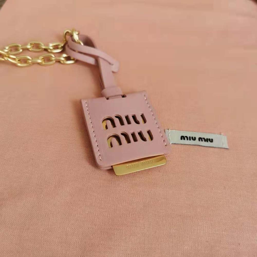 Miu Miu Women Matelassé Nappa Leather Mini-Bag-Pink - image 10
