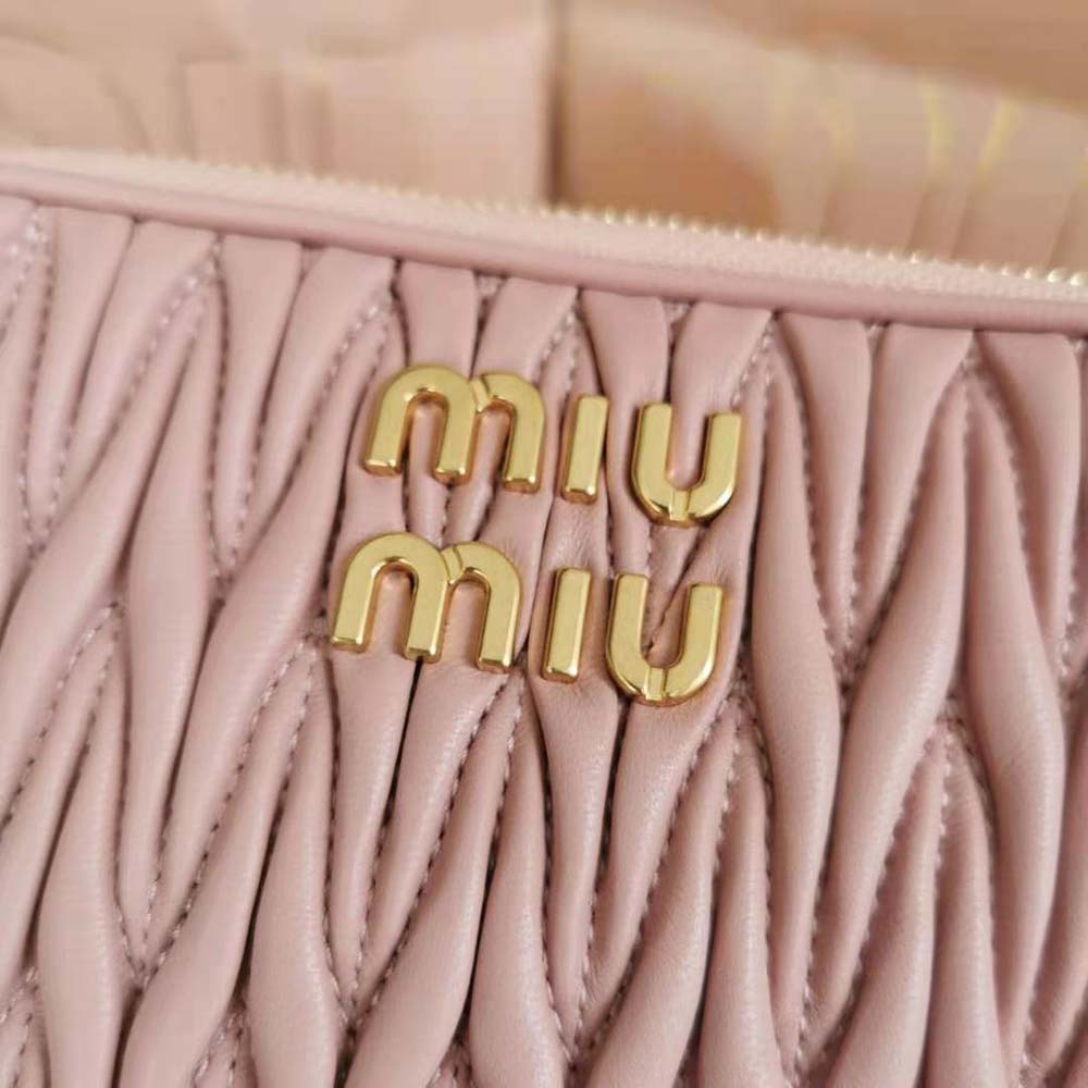 Miu Miu Women Matelassé Nappa Leather Mini-Bag-Pink - image 7
