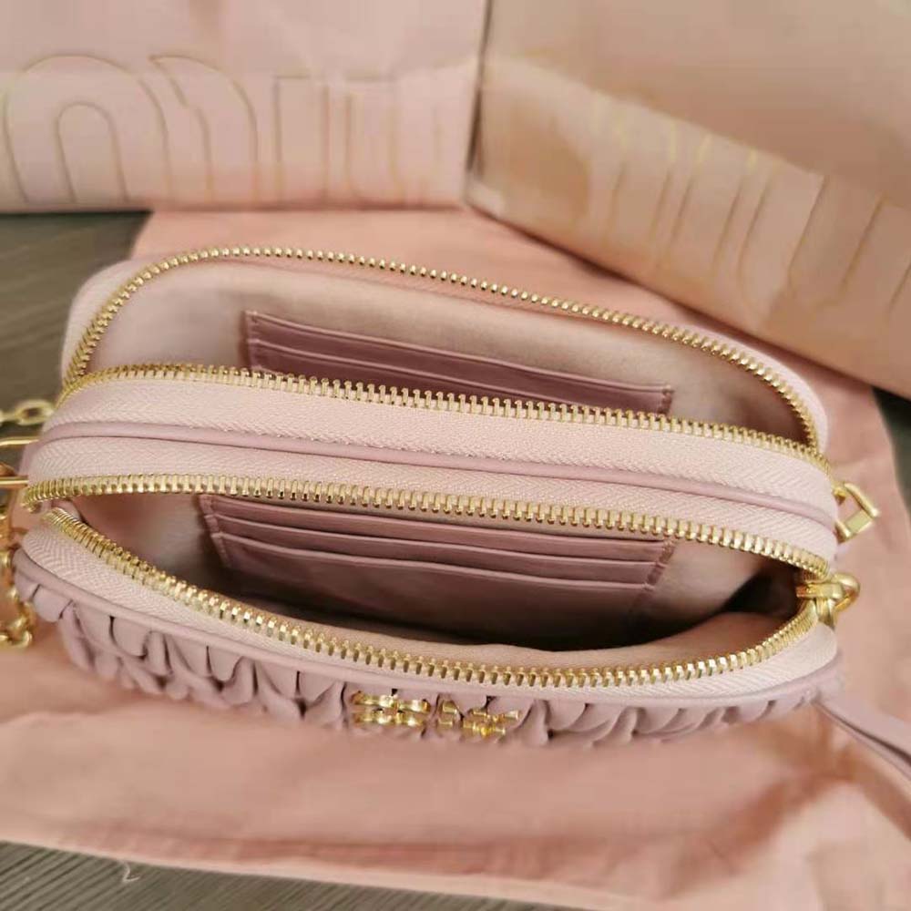 Miu Miu Women Matelassé Nappa Leather Mini-Bag-Pink - image 6