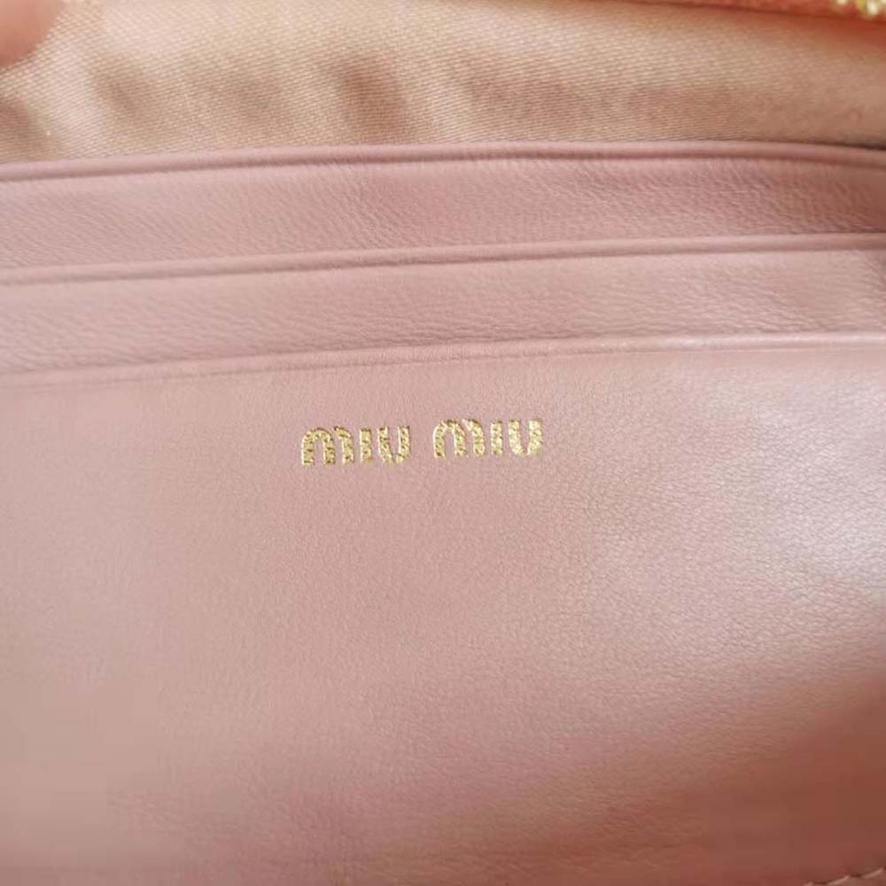 Miu Miu Women Matelassé Nappa Leather Mini-Bag-Pink - image 9