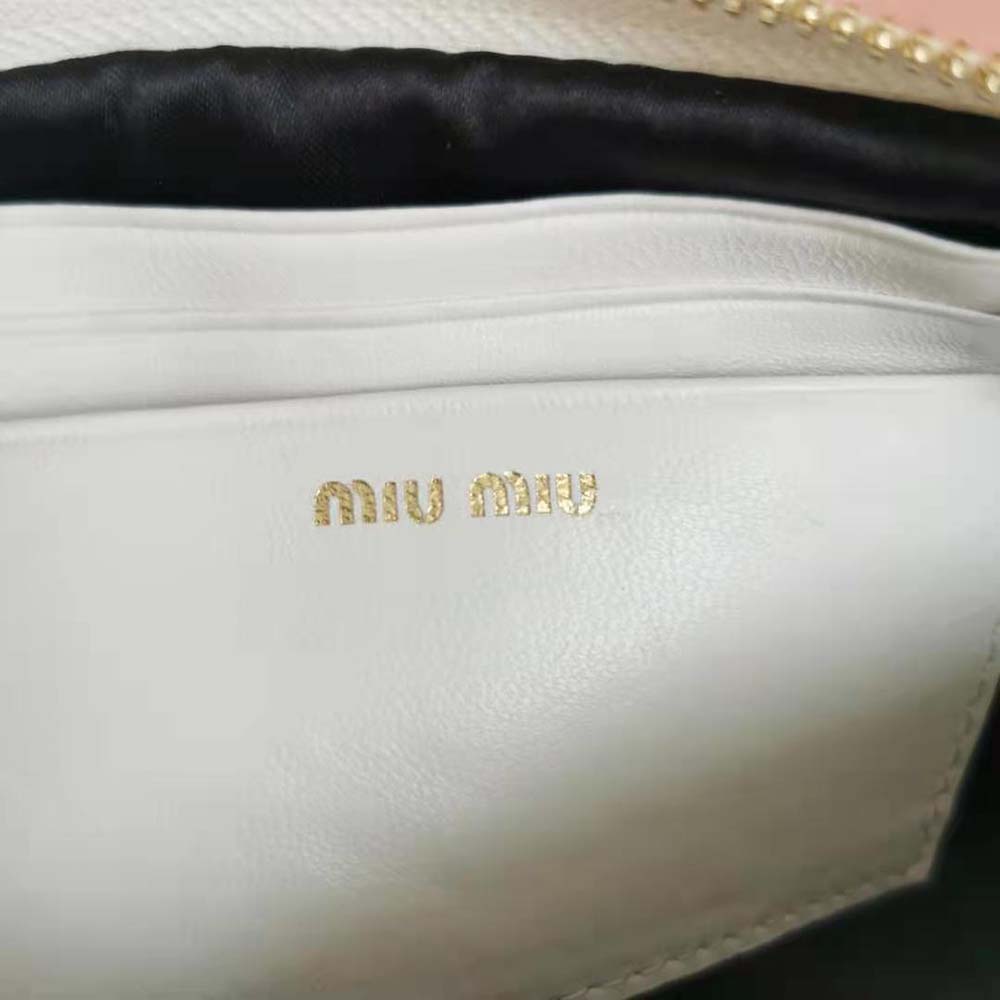 Miu Miu Women Matelassé Nappa Leather Mini-Bag-White - image 8