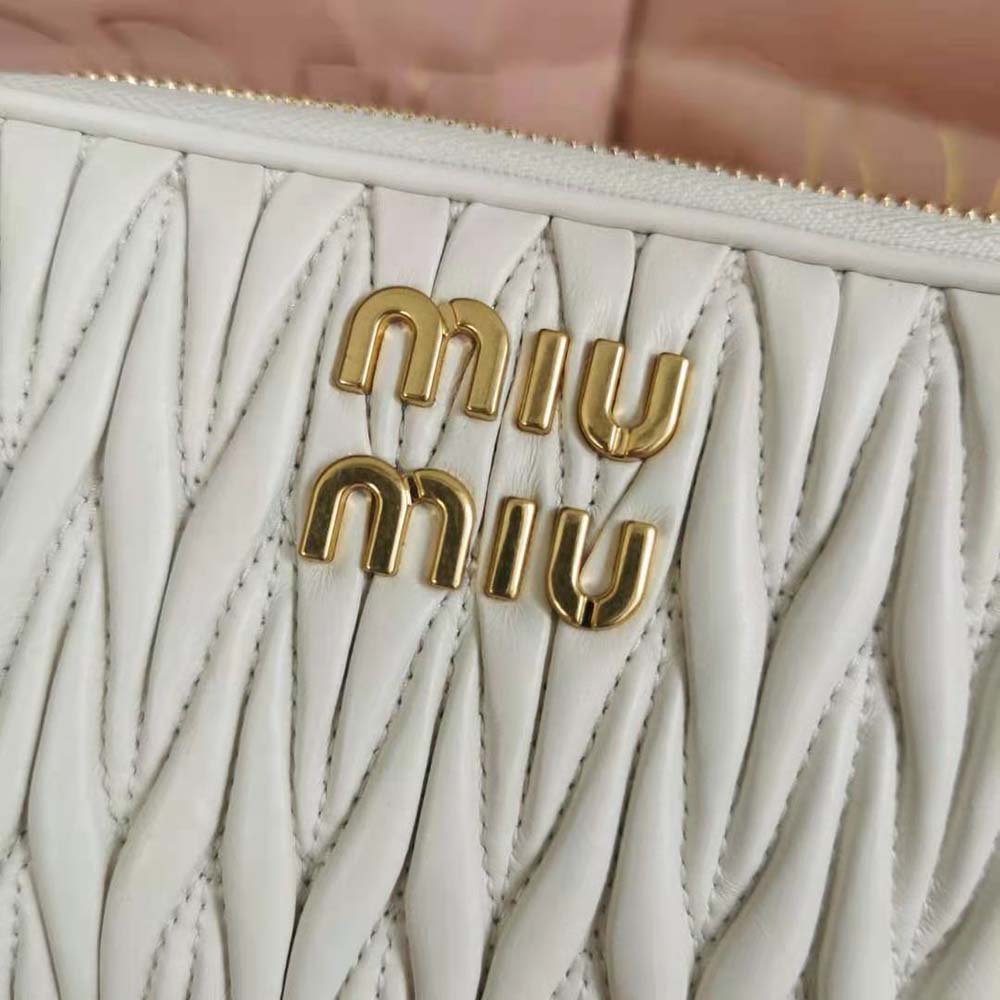 Miu Miu Women Matelassé Nappa Leather Mini-Bag-White - image 7
