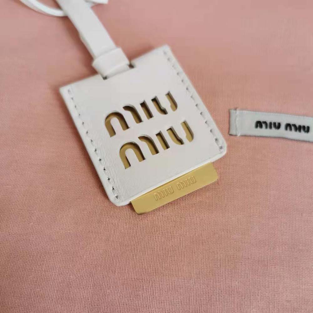 Miu Miu Women Matelassé Nappa Leather Mini-Bag-White - image 10