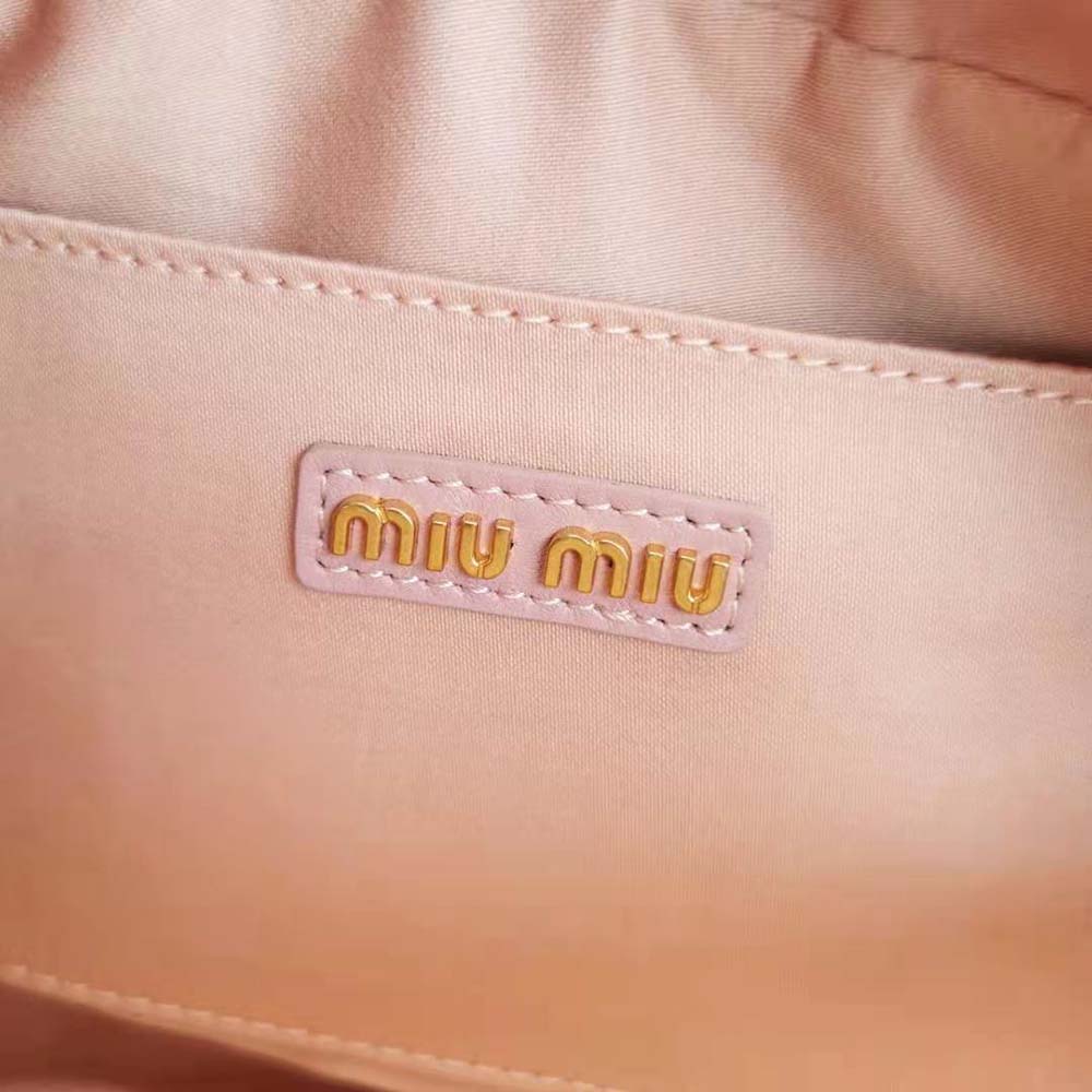Miu Miu Women Matelassé Nappa Leather Top-Handle Bag-Pink - image 10