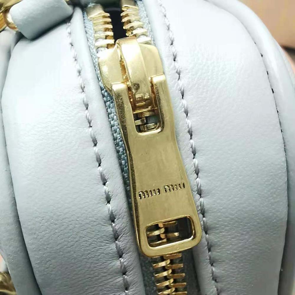Miu Miu Women Matelassé Nappa Leather Top-Handle Mini-Bag-Silver - image 8