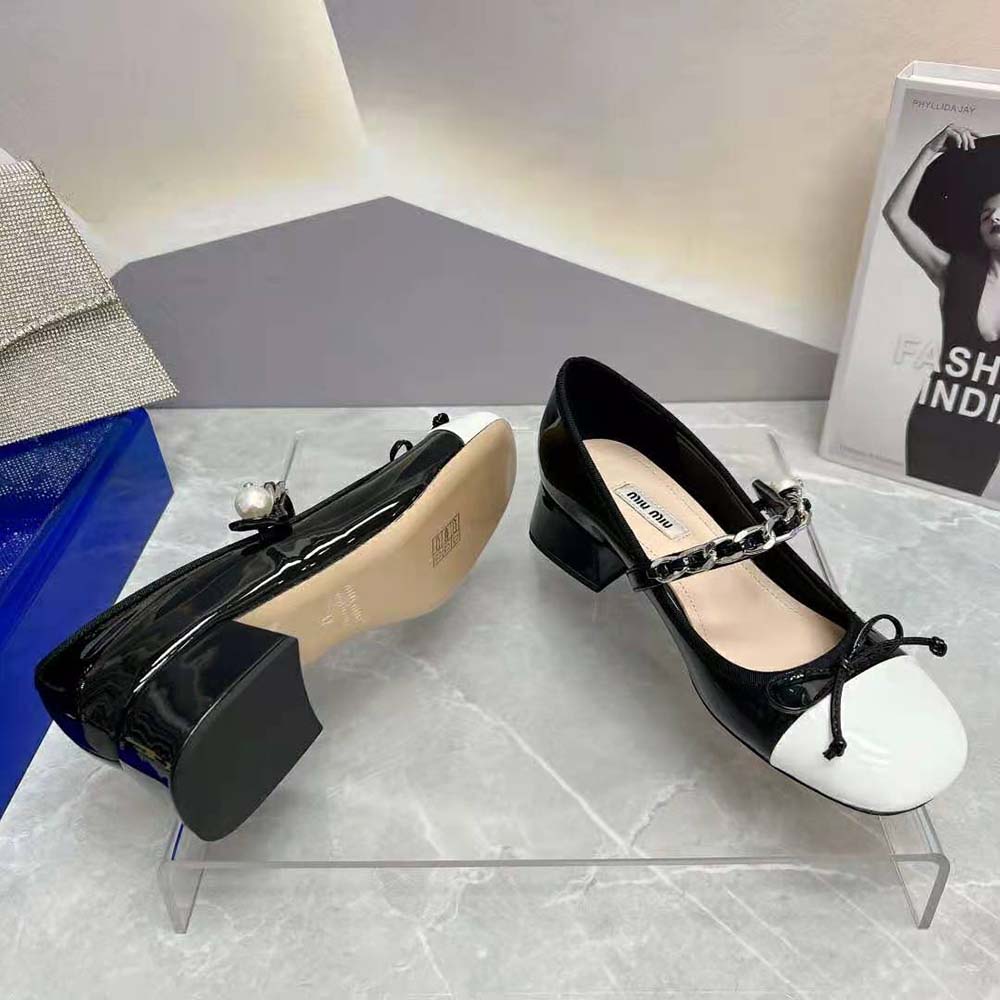 Miu Miu Women Naplak Pumps in 35 mm Heel Height-Black - image 6