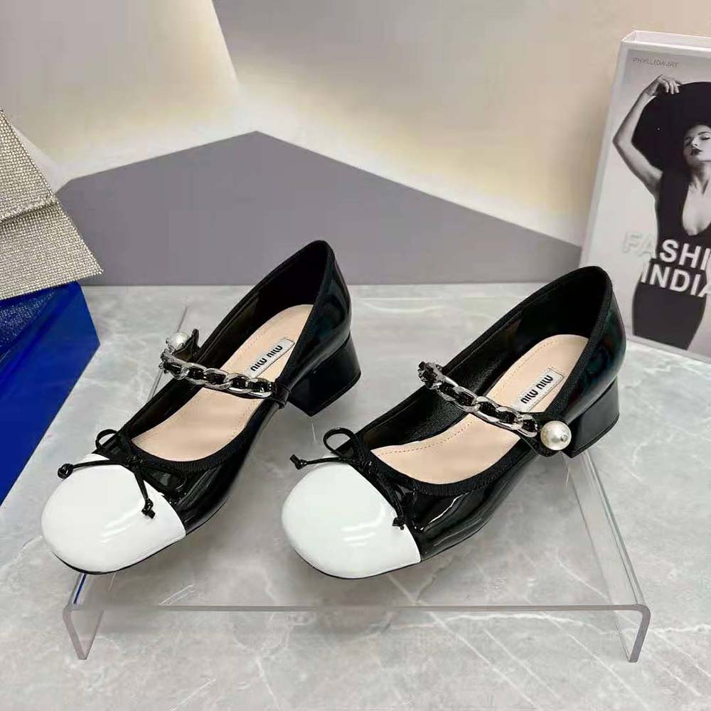 Miu Miu Women Naplak Pumps in 35 mm Heel Height-Black - image 5