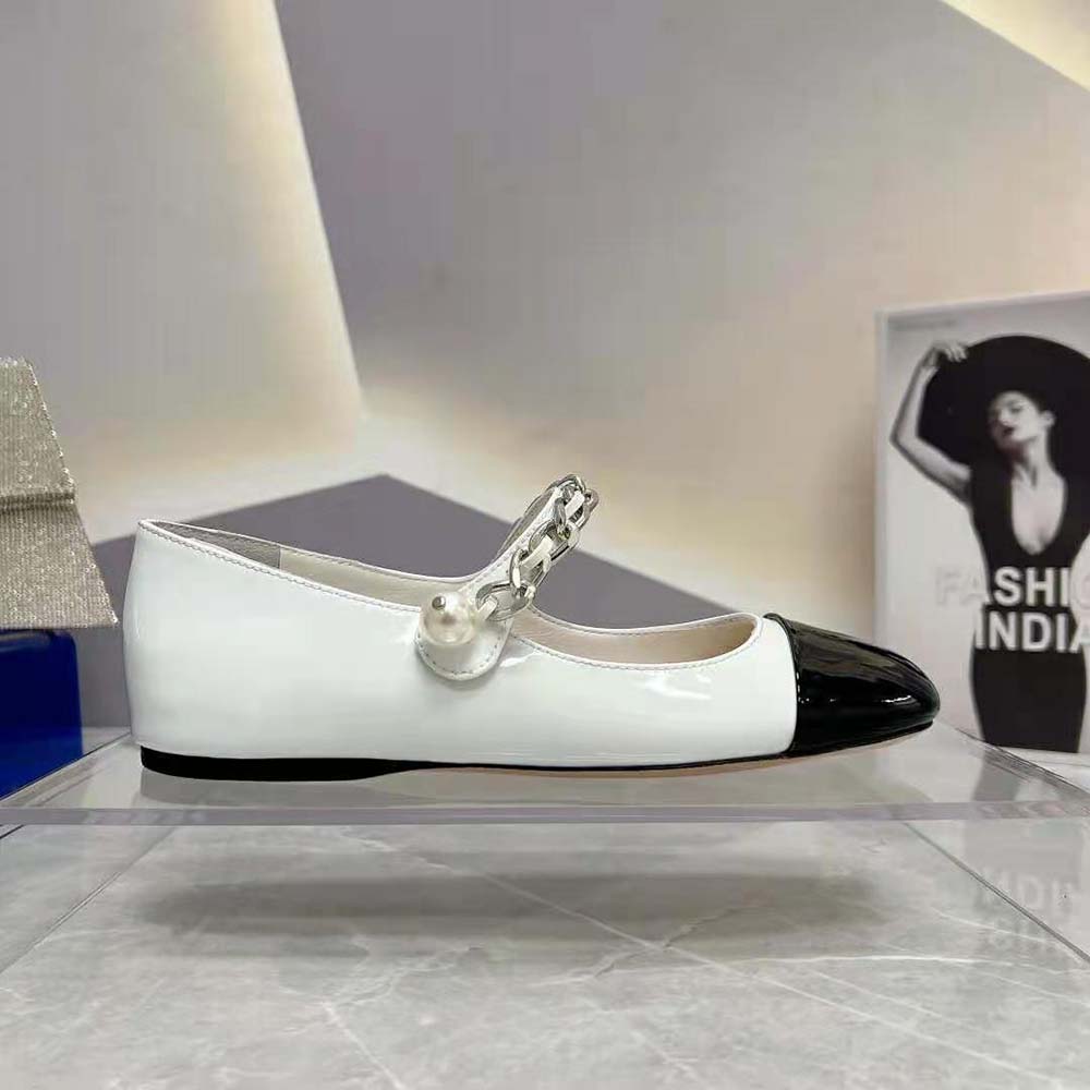 Miu Miu Women Patent Leather Ballerinas-White - image 9