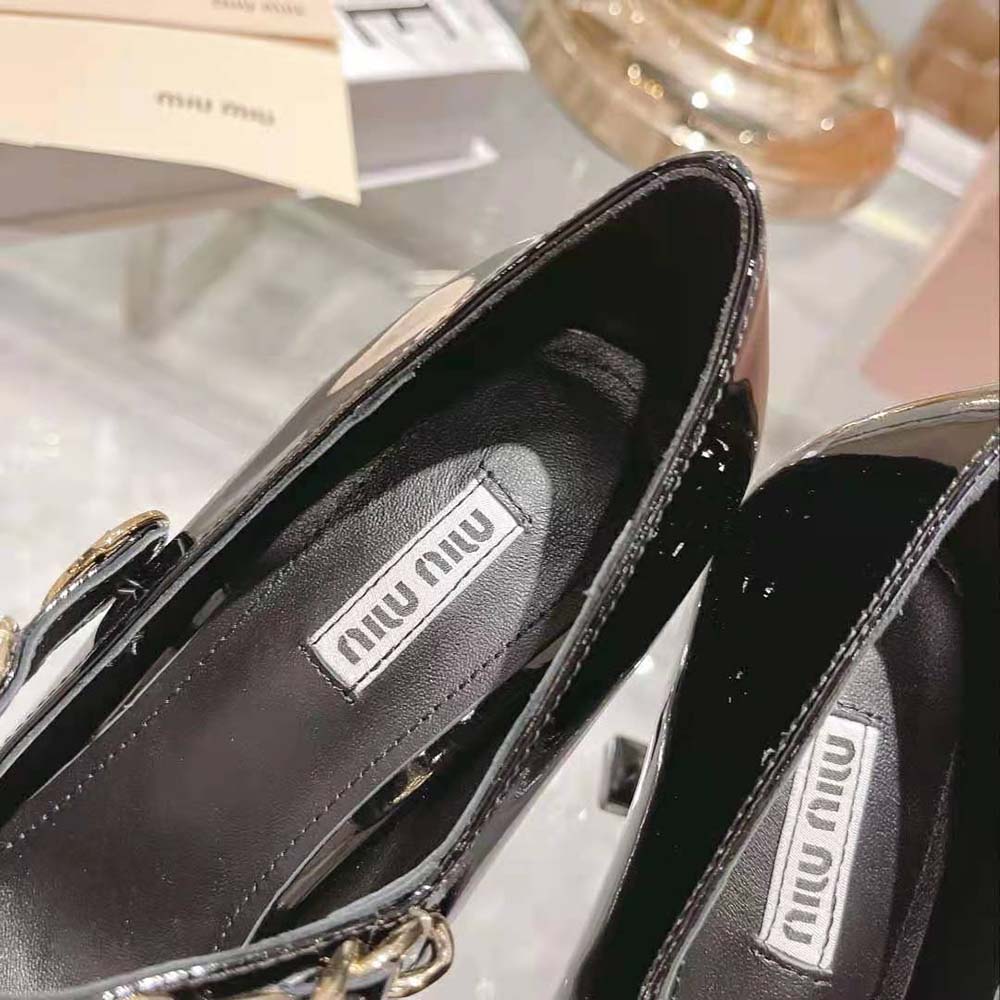 Miu Miu Women Patent Leather Pumps in 85mm Heel Height-Black - image 10