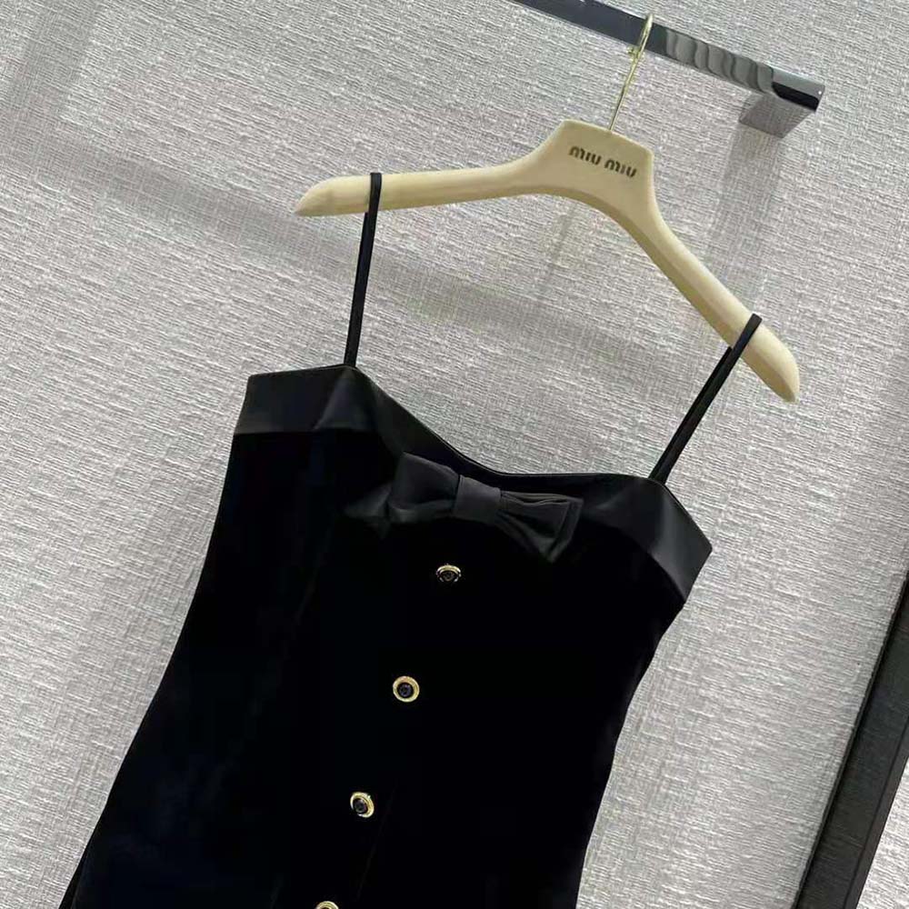 Miu Miu Women Velvet Short Dress - image 4