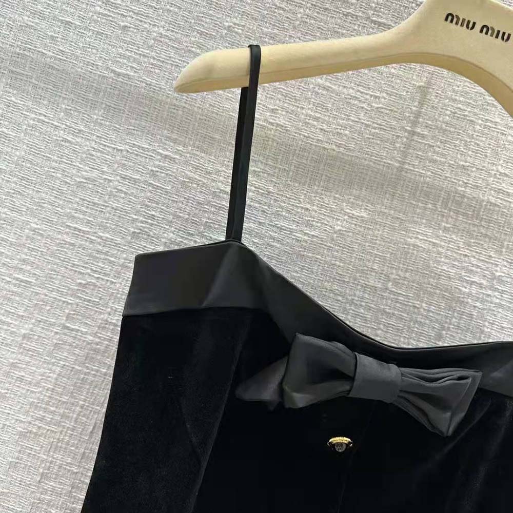 Miu Miu Women Velvet Short Dress - image 7