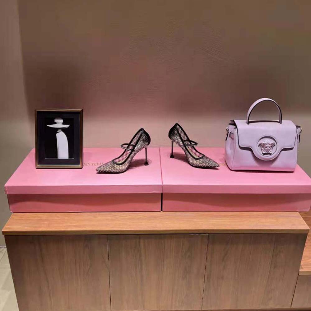 Miu Miu Women Vinyl and Mesh Pumps 105 mm mm Heel Height-Black - image 4