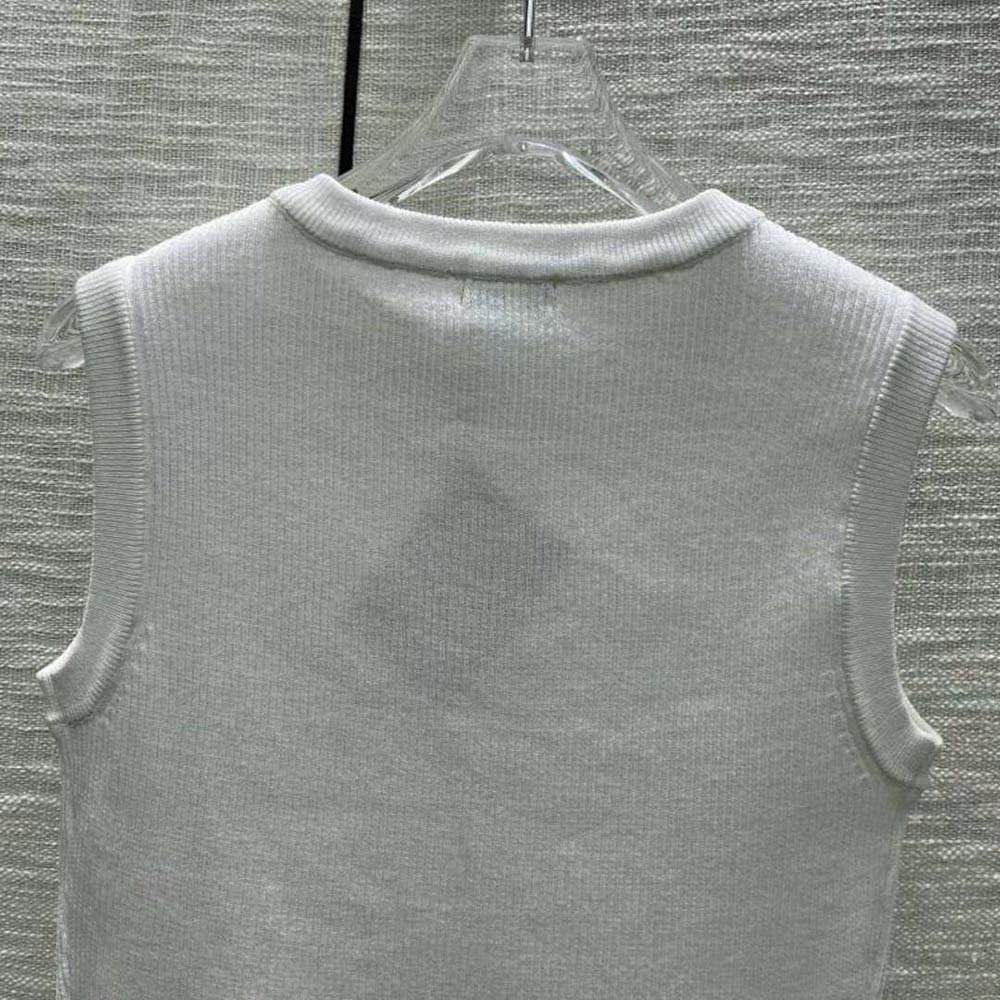 Miu Miu Women Viscose Knit Top with Knit Logo Patch - image 7