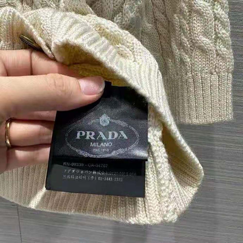 Prada Women Cable-Knit Cotton Sweater - image 7