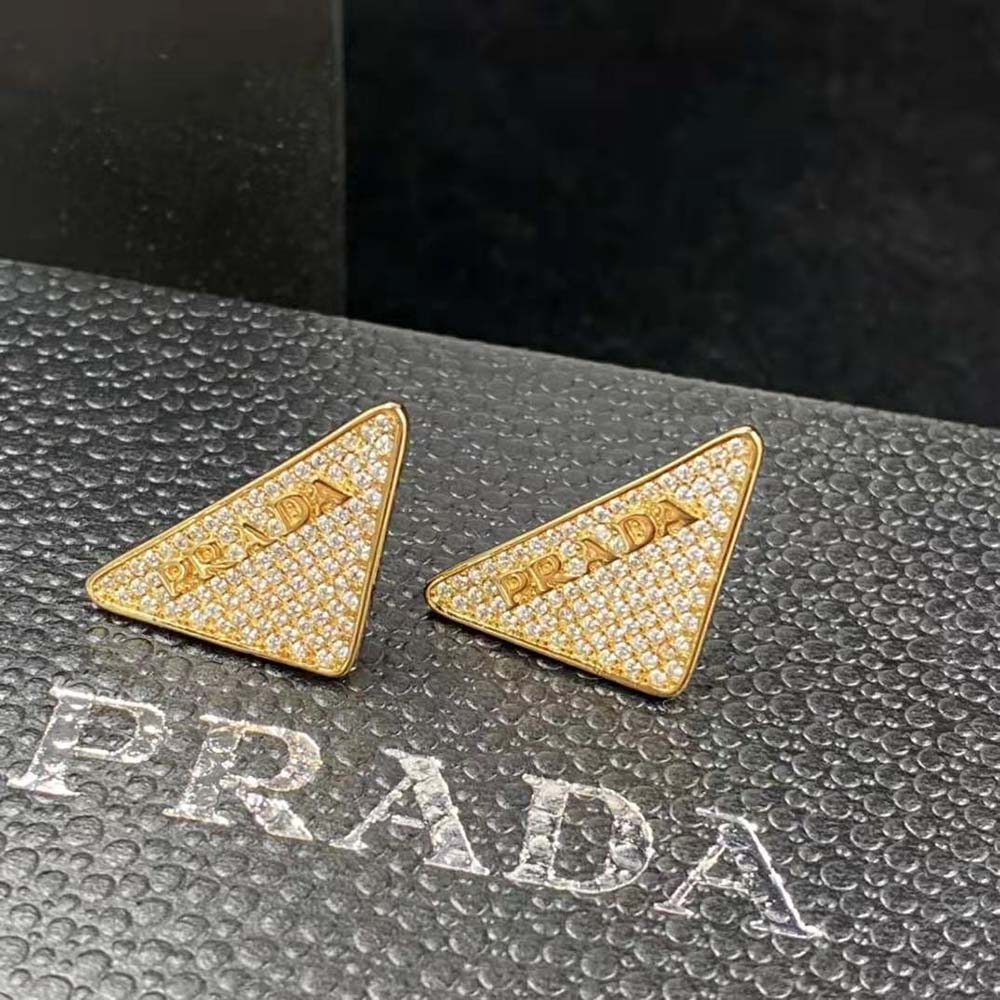 Prada Women Crystal Logo Jewels Zirconia Earrings - image 4