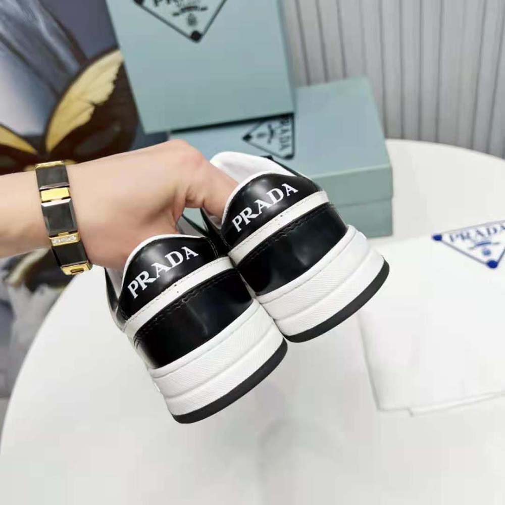 Prada Women Downtown Leather Sneakers-White - image 10