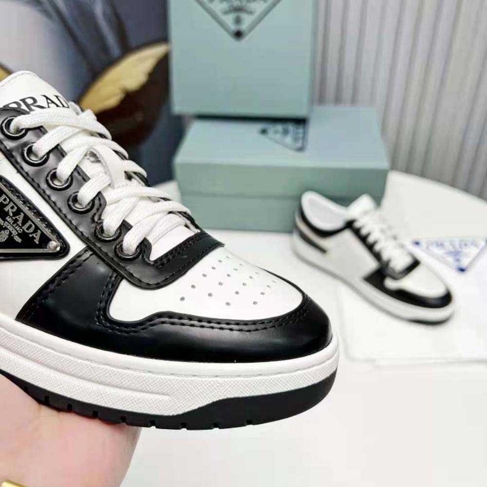Prada Women Downtown Leather Sneakers-White - image 9