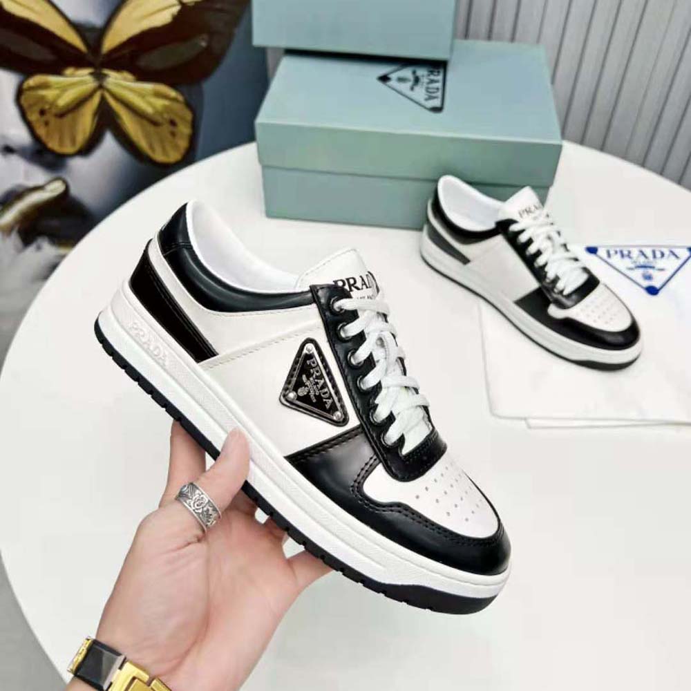 Prada Women Downtown Leather Sneakers-White - image 6