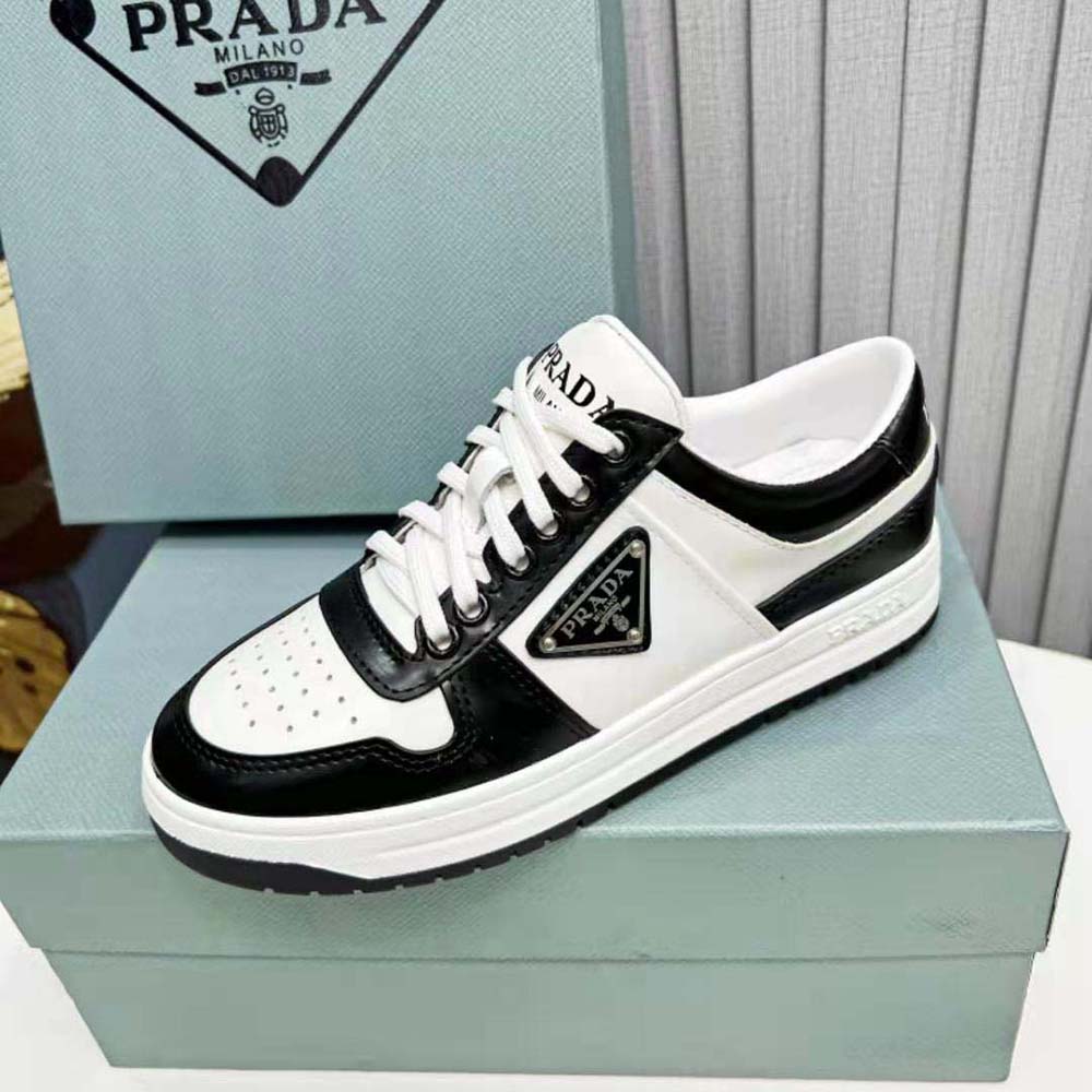 Prada Women Downtown Leather Sneakers-White - image 7