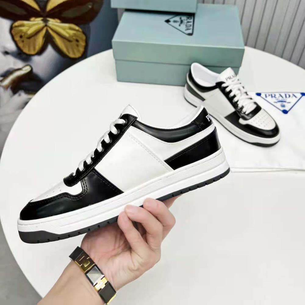 Prada Women Downtown Leather Sneakers-White - image 8