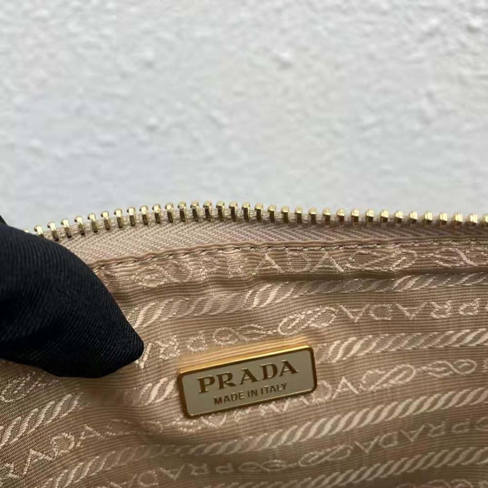 Prada Women Embroidered Fabric Mini-Bag-Beige - image 10