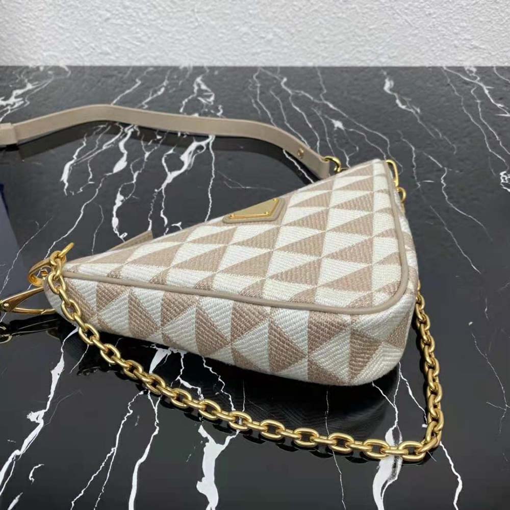 Prada Women Embroidered Fabric Mini-Bag-Beige - image 6