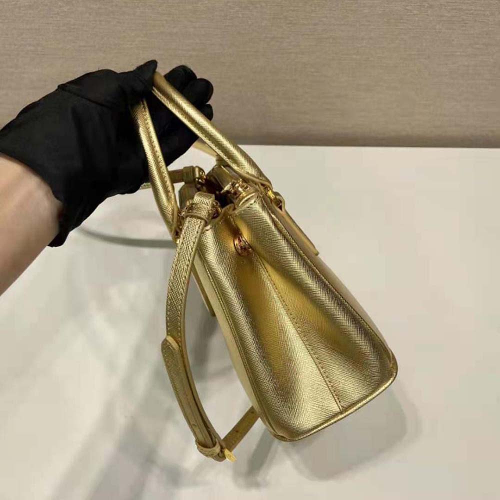 Prada Women Galleria Saffiano Leather Mini-Bag-Gold - image 5