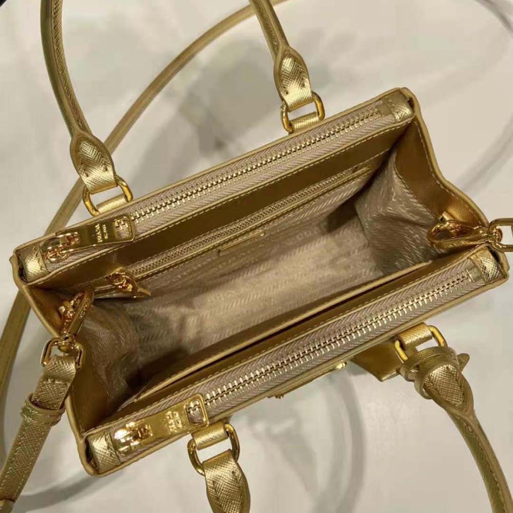 Prada Women Galleria Saffiano Leather Mini-Bag-Gold - image 8