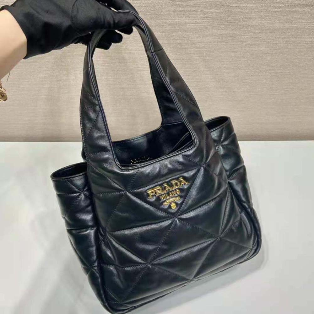 Prada Women Medium Nappa-Leather Tote Bag with Topstitching - image 4