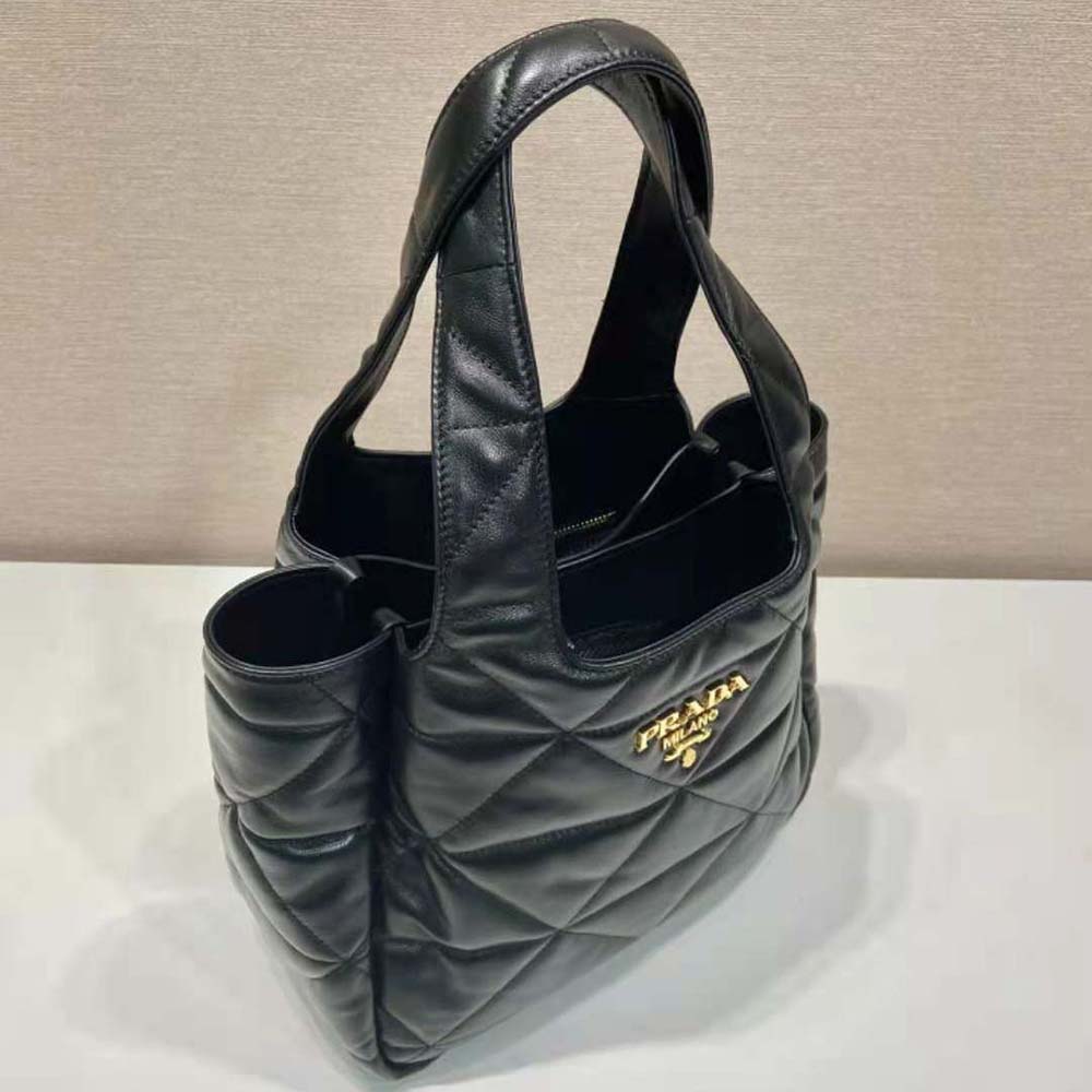 Prada Women Medium Nappa-Leather Tote Bag with Topstitching - image 5