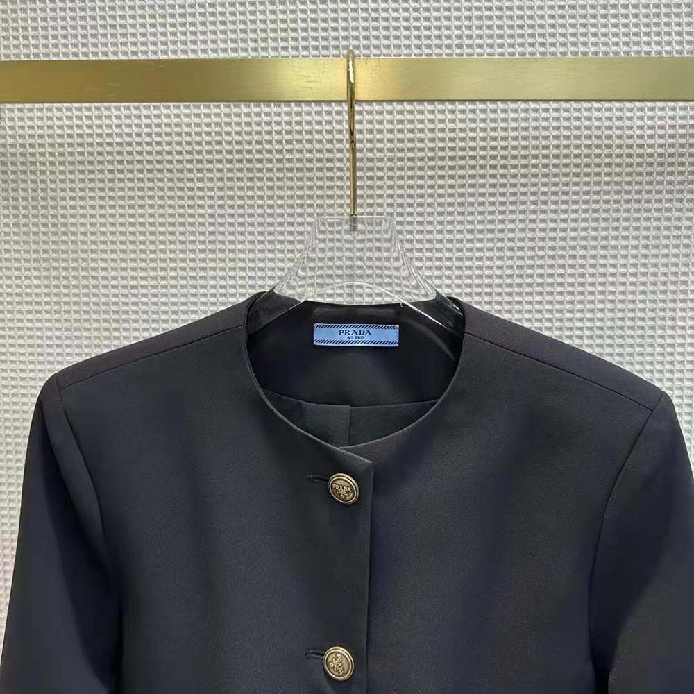 Prada Women Single-Breasted Tricotine Jacket - image 4