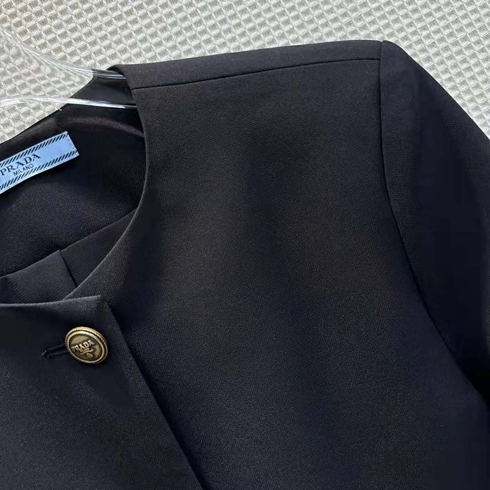 Prada Women Single-Breasted Tricotine Jacket - image 6
