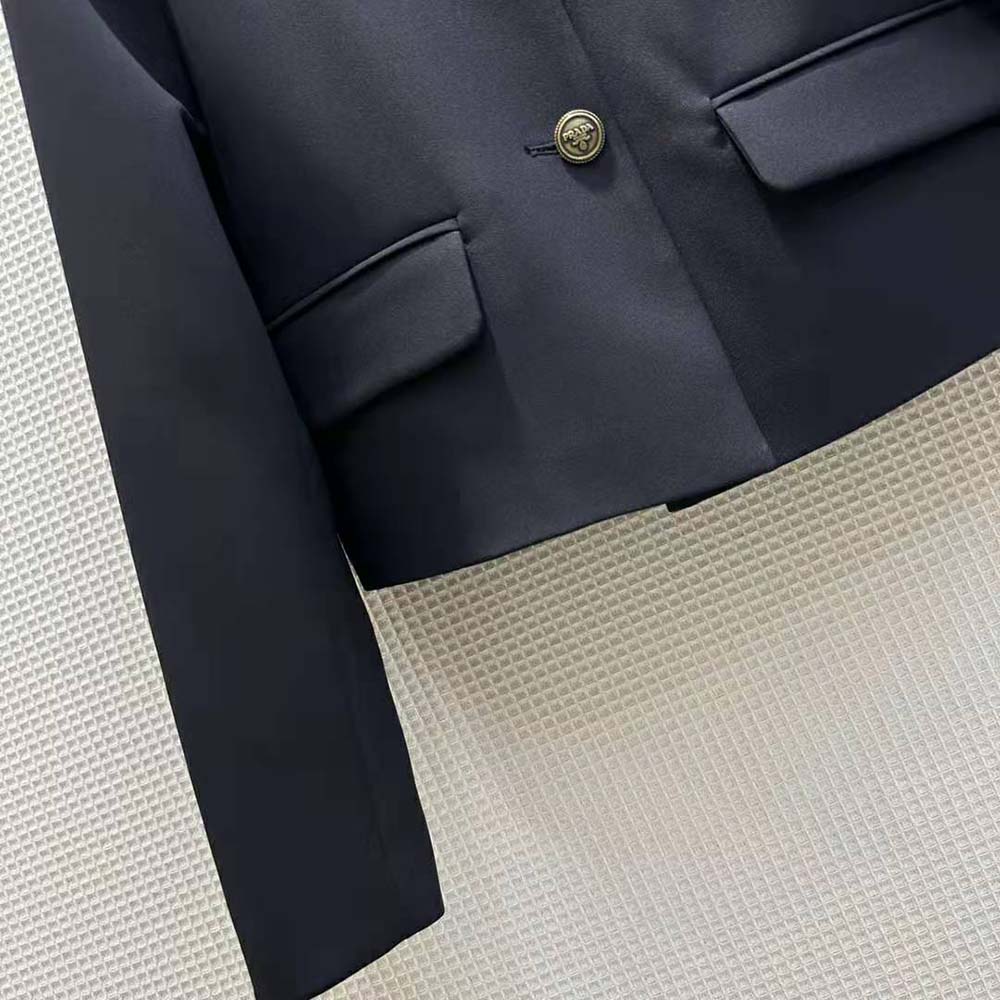 Prada Women Single-Breasted Tricotine Jacket - image 7