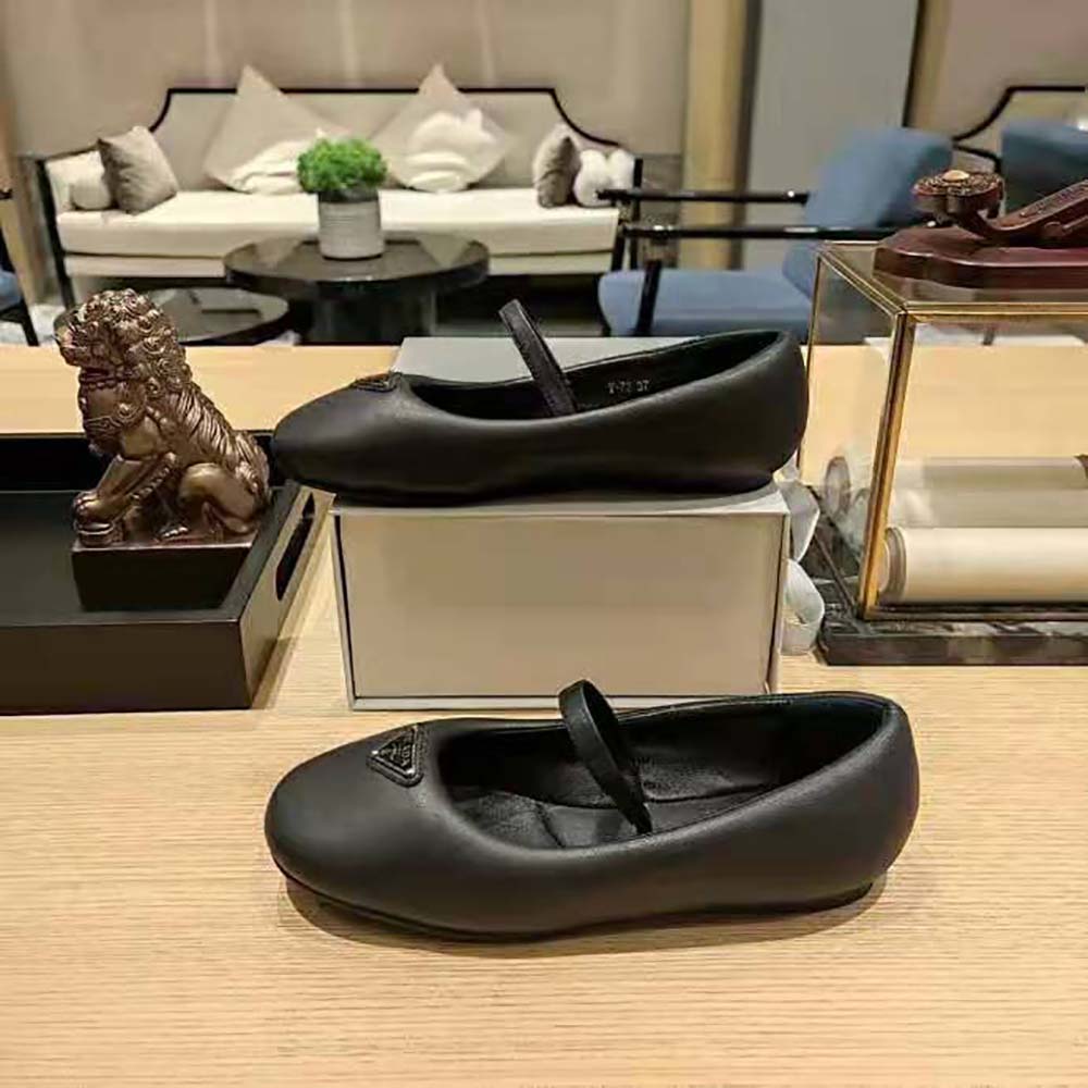 Prada Women Soft Padded Nappa Leather Ballerinas-Black - image 6