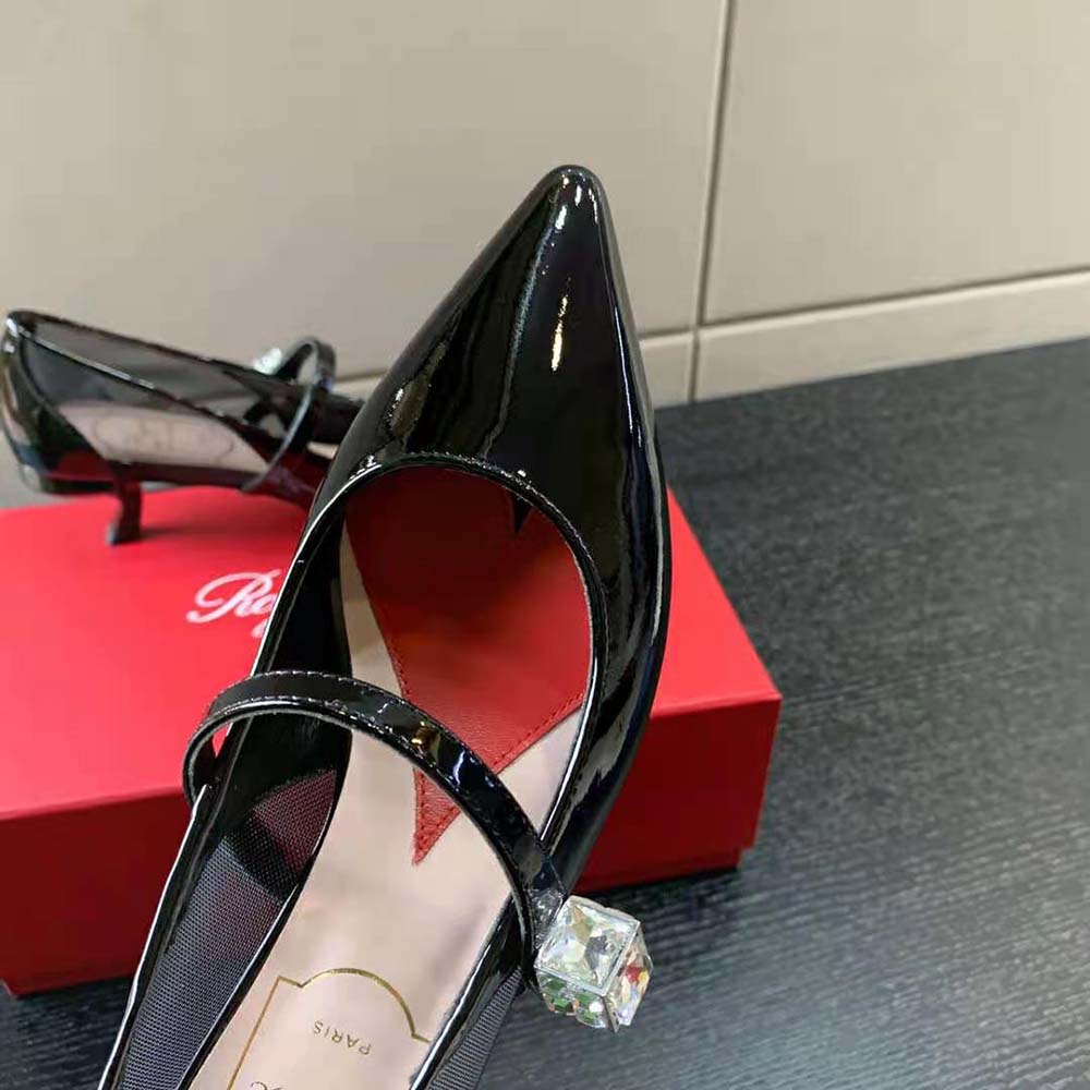 Roger Vivier Women Virgule Babies Pumps in Patent Leather-Black - image 6