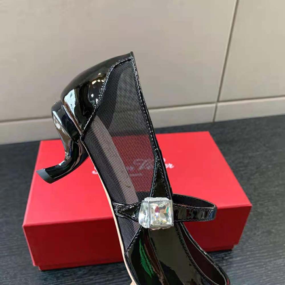 Roger Vivier Women Virgule Babies Pumps in Patent Leather-Black - image 9