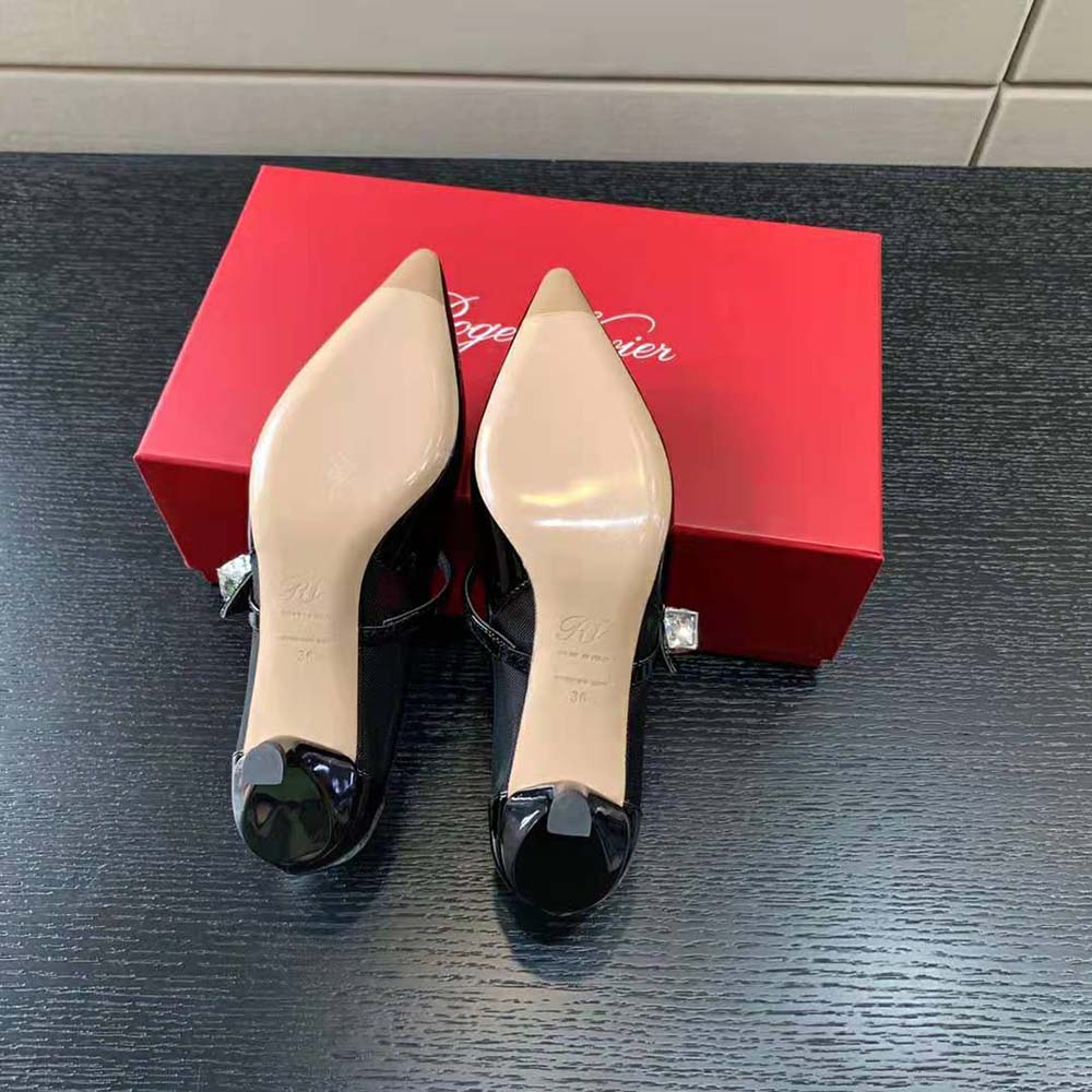 Roger Vivier Women Virgule Babies Pumps in Patent Leather-Black - image 10
