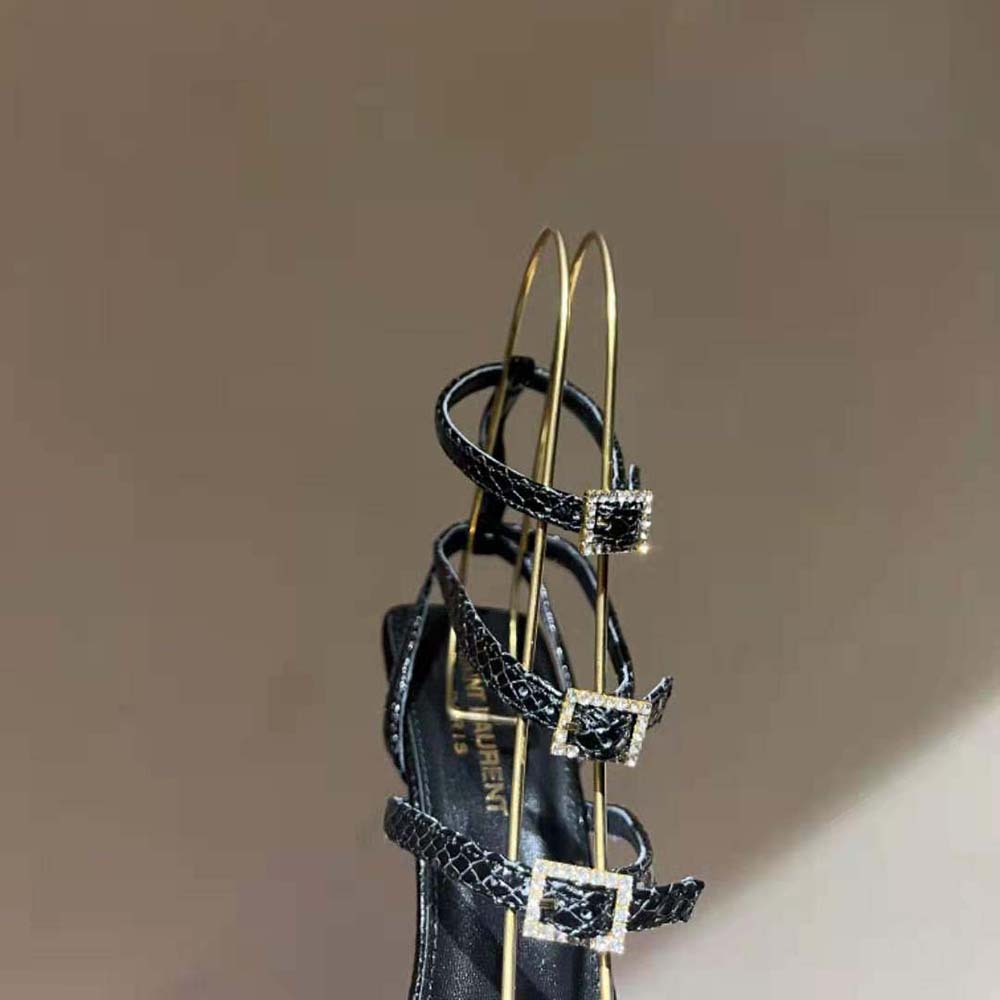 Saint Laurent YSL Women Nuit Sandals in Lacquered Ayers - image 9