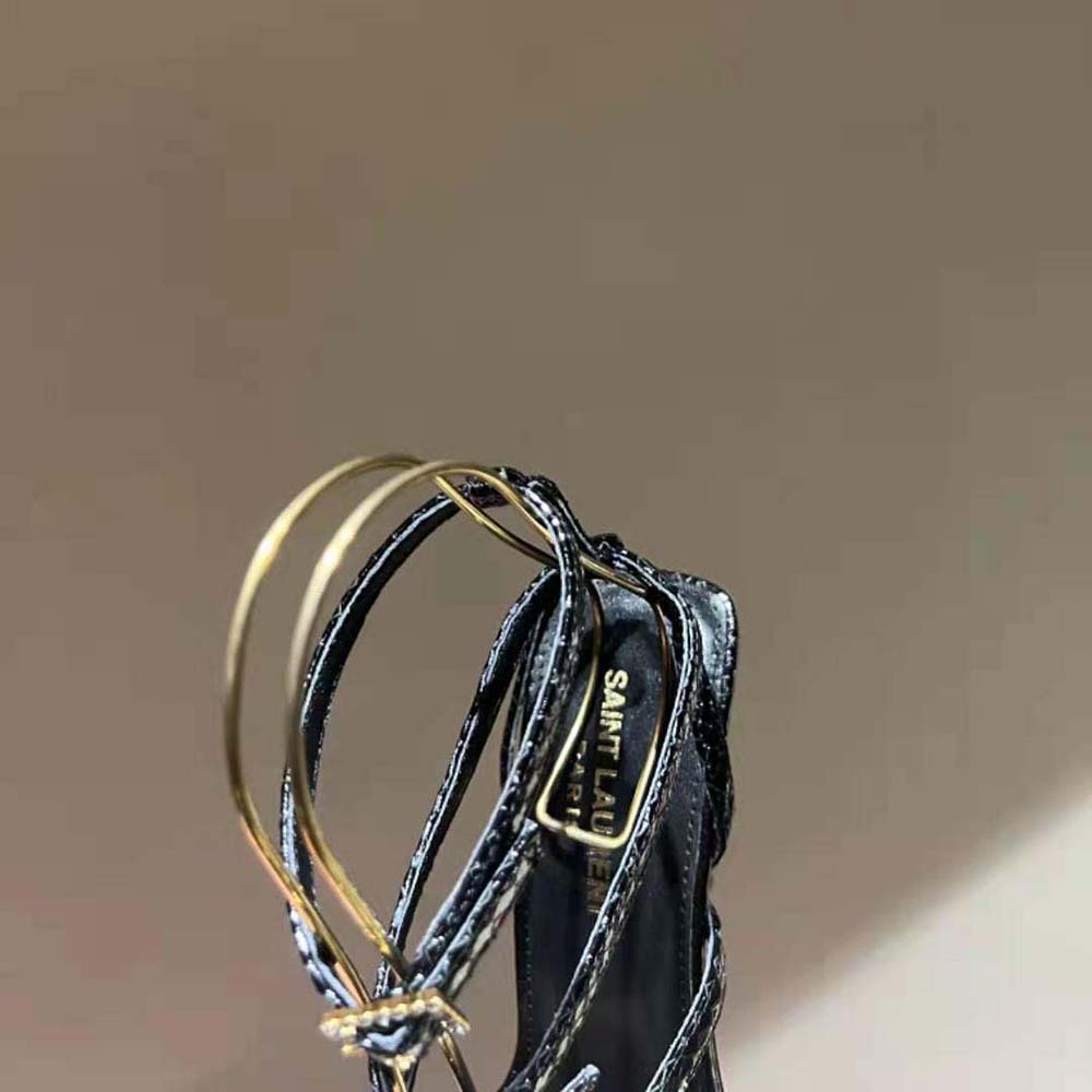 Saint Laurent YSL Women Nuit Sandals in Lacquered Ayers - image 10