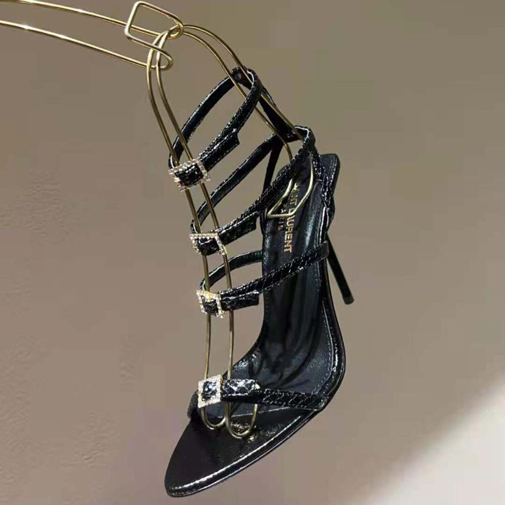 Saint Laurent YSL Women Nuit Sandals in Lacquered Ayers - image 7