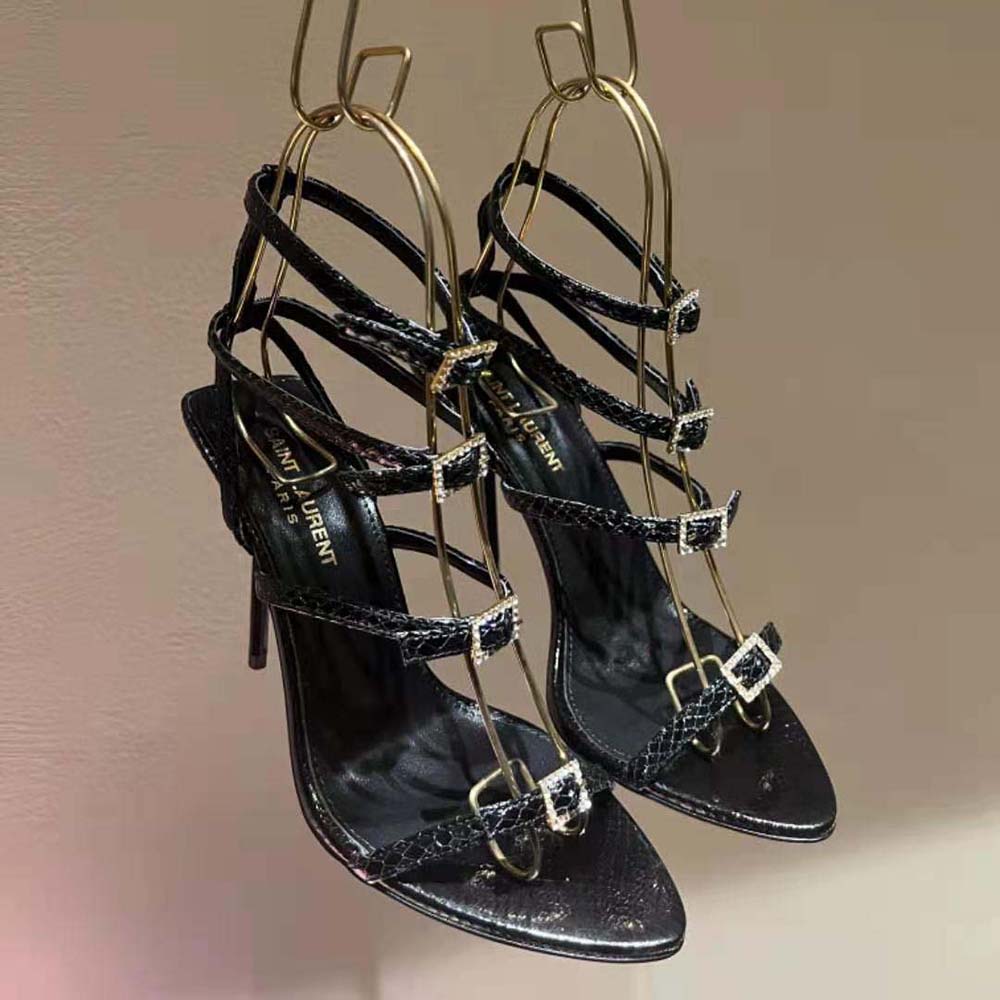 Saint Laurent YSL Women Nuit Sandals in Lacquered Ayers - image 5