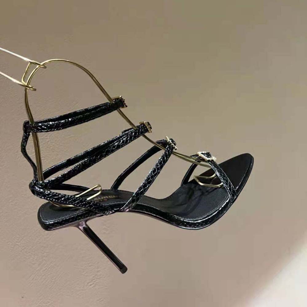 Saint Laurent YSL Women Nuit Sandals in Lacquered Ayers - image 6