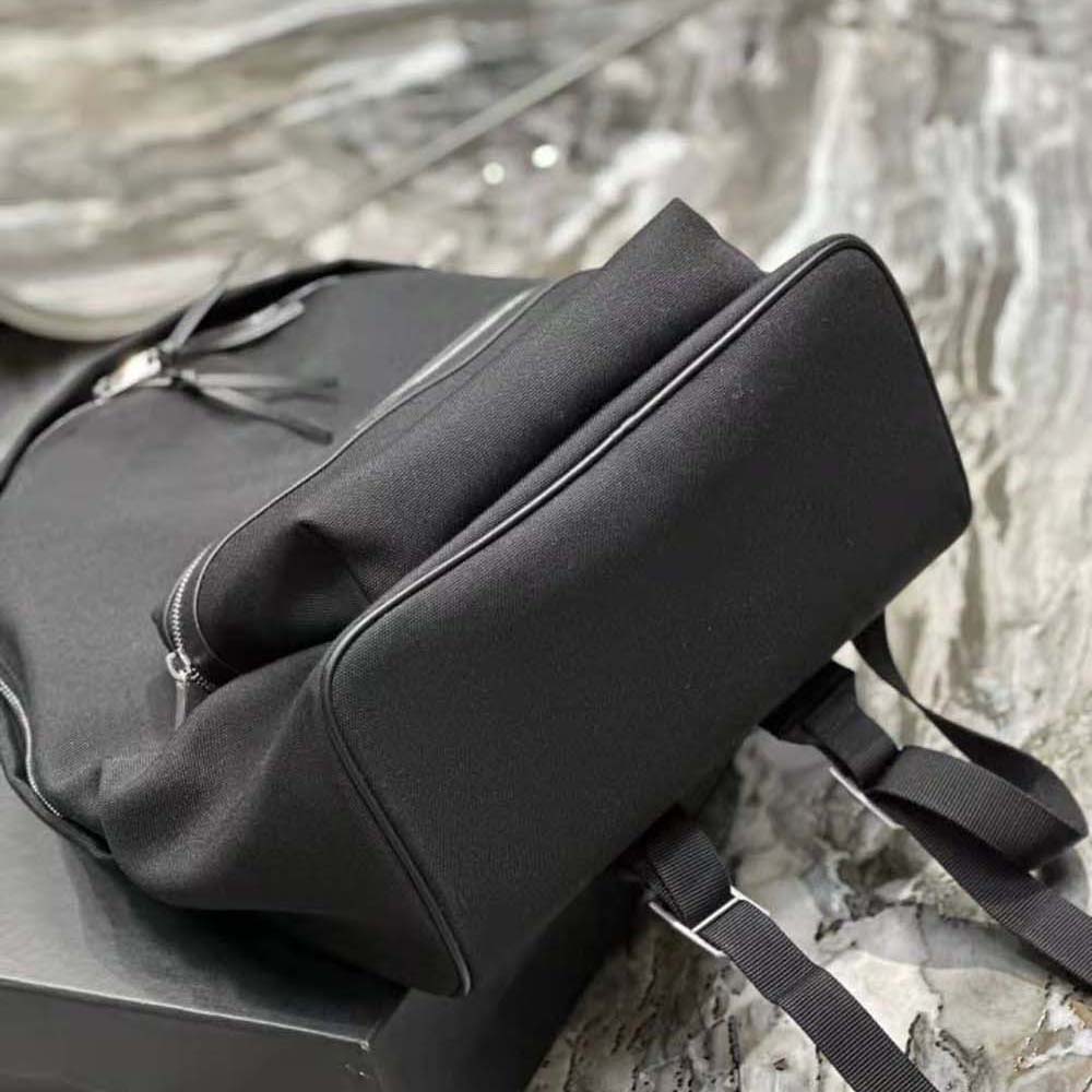 Saint Laurent YSL Women Saint Laurent Embroidered City Backpack in Canvas - image 6