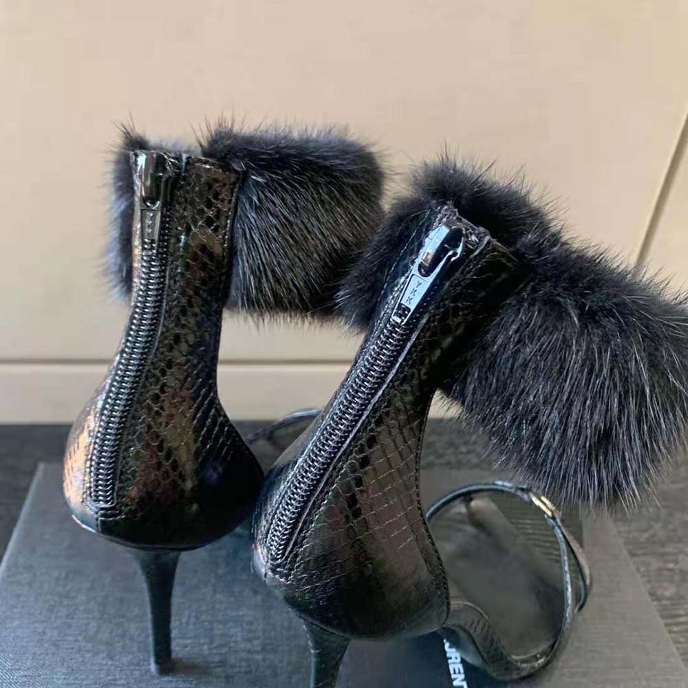 Saint Laurent YSL Women Satine Sandals in Lacquered Ayers - image 9