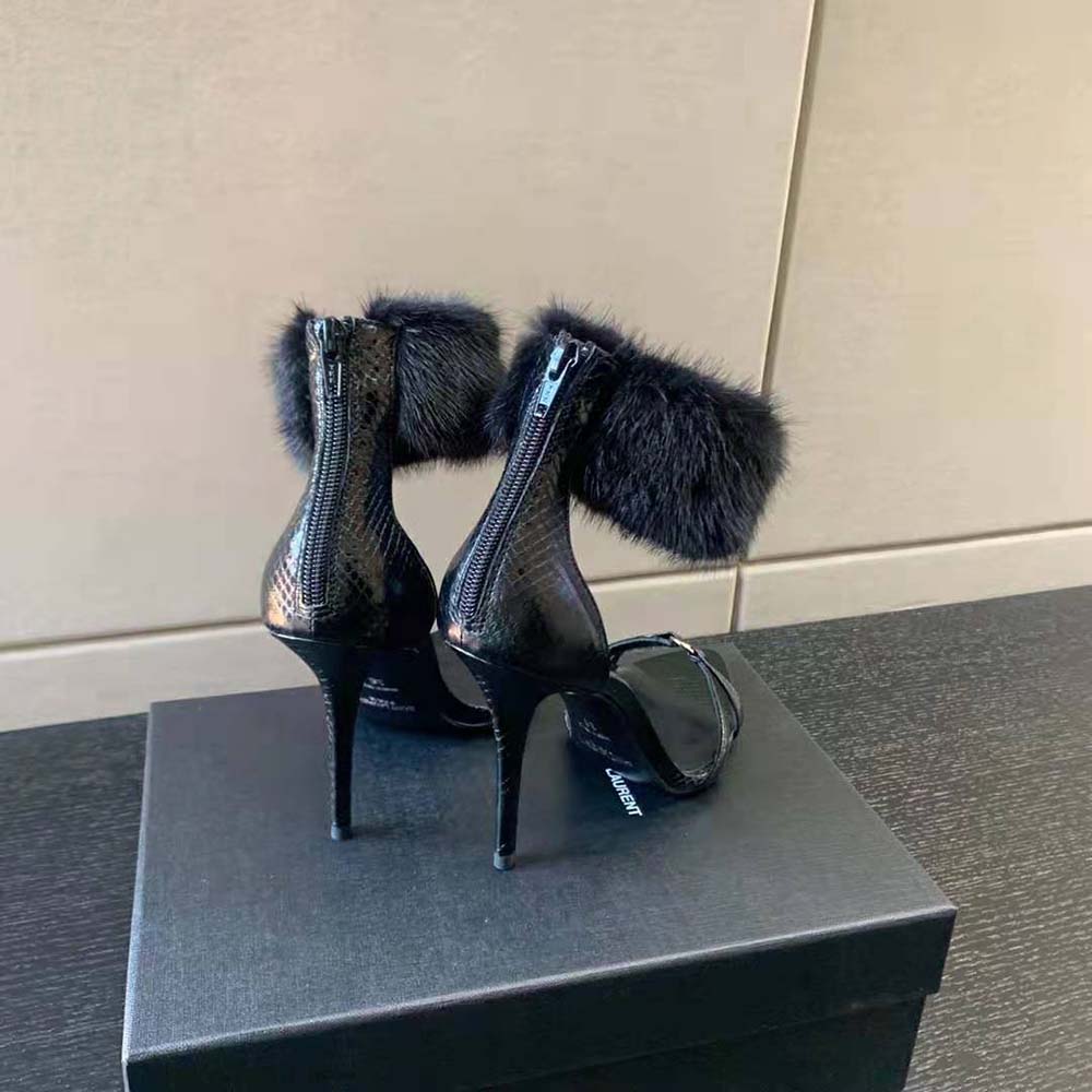 Saint Laurent YSL Women Satine Sandals in Lacquered Ayers - image 5