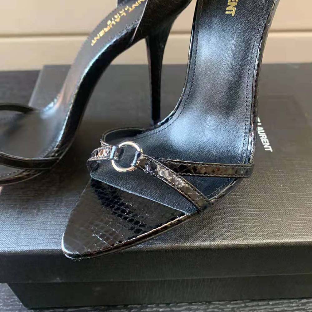 Saint Laurent YSL Women Satine Sandals in Lacquered Ayers - image 6